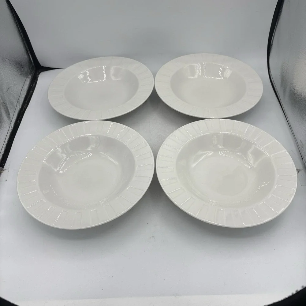 Oneida Symphony Bowls Wide Rimmed Soup Salad White 9